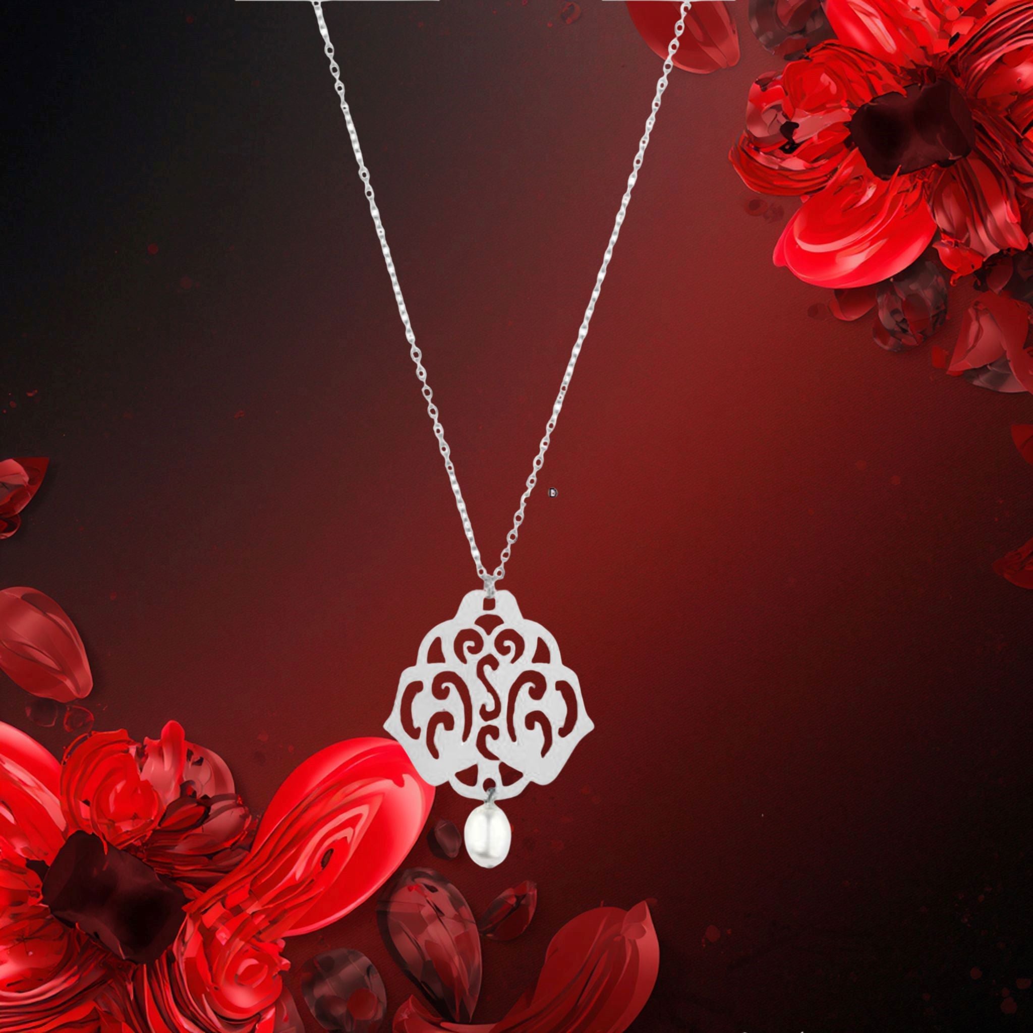 Ensemble Cassandra 3 Colliers Filigrane Perle Acier | Tocara - Art & Trésorts