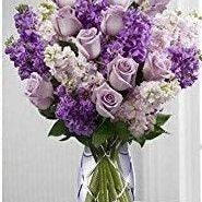 A22 - Peinture Diamant - Bouquet de Lilas et Roses Violets 30x40 - Art & Trésorts