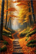 C94 - Peinture Diamant - Escalier Automnal Enchanteur 40x60 - Art & Trésorts