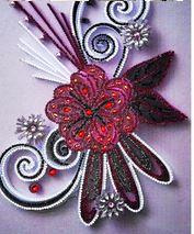 D153 - Peinture Diamant - Motif Floral Violet et Noir 30x40 - Art & Trésorts