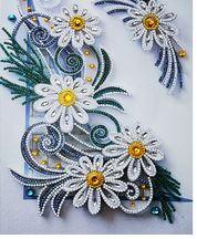 D154 - Peinture Diamant - Marguerites Blanches Élégantes 30x40 - Art & Trésorts
