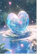 D77 - Peinture Diamant - Cœur de Cristal Magique 30x40 - Art & Trésorts