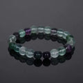 Bracelet Perles Synthétiques Fluorite Vert Violet | Art & Trésorts - Art & Trésorts