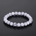 Bracelet Perles Synthétiques Howlite Blanc Marbré | Art & Trésorts - Art & Trésorts