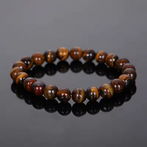 Bracelet Perles Synthétiques Œil de Tigre | Art & Trésorts - Art & Trésorts
