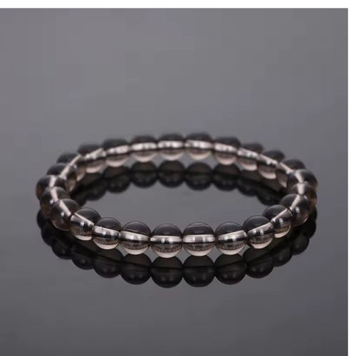 Bracelet Perles Synthétiques Verre Gris | Art & Trésorts - Art & Trésorts