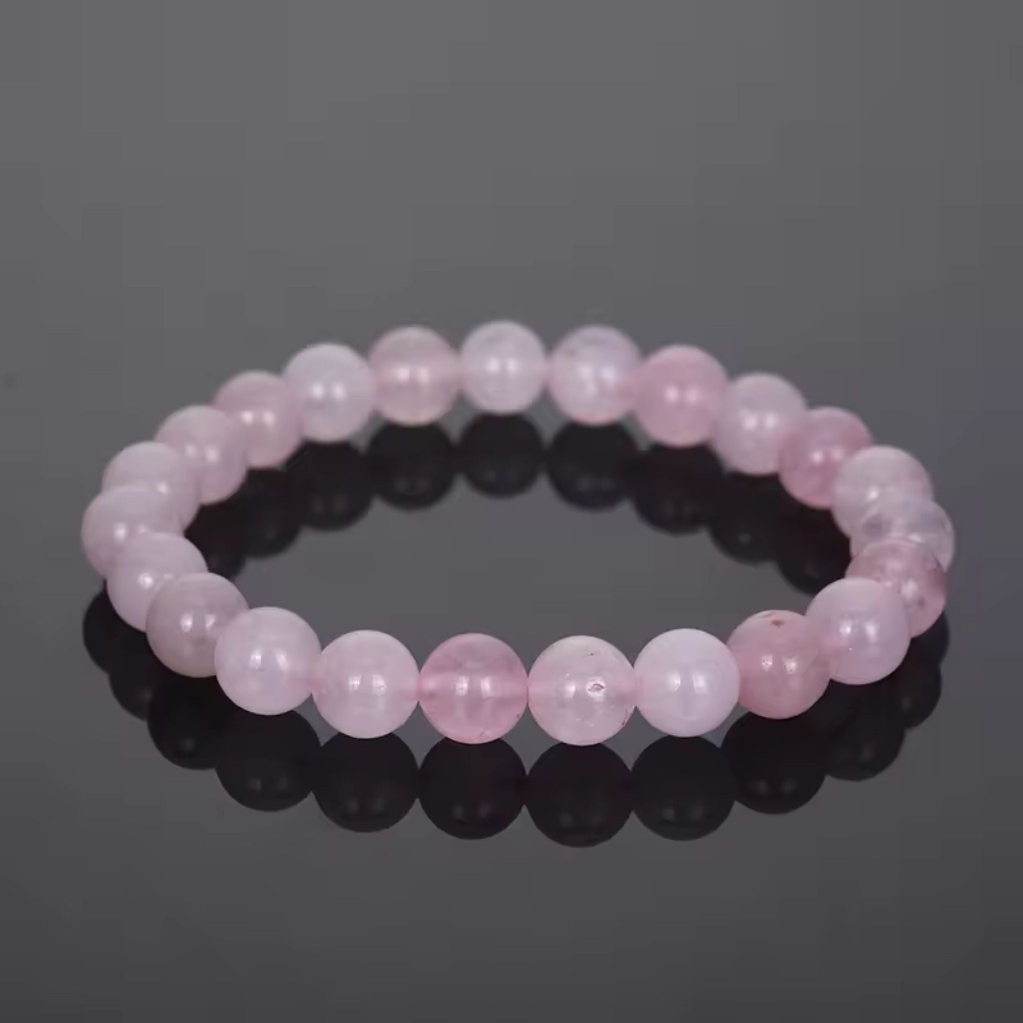 Bracelet Perles Synthétiques Quartz Rose | Art & Trésorts - Art & Trésorts