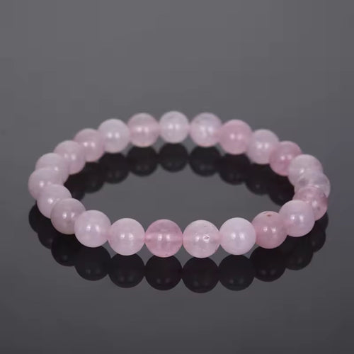 Bracelet Perles Synthétiques Quartz Rose | Art & Trésorts - Art & Trésorts