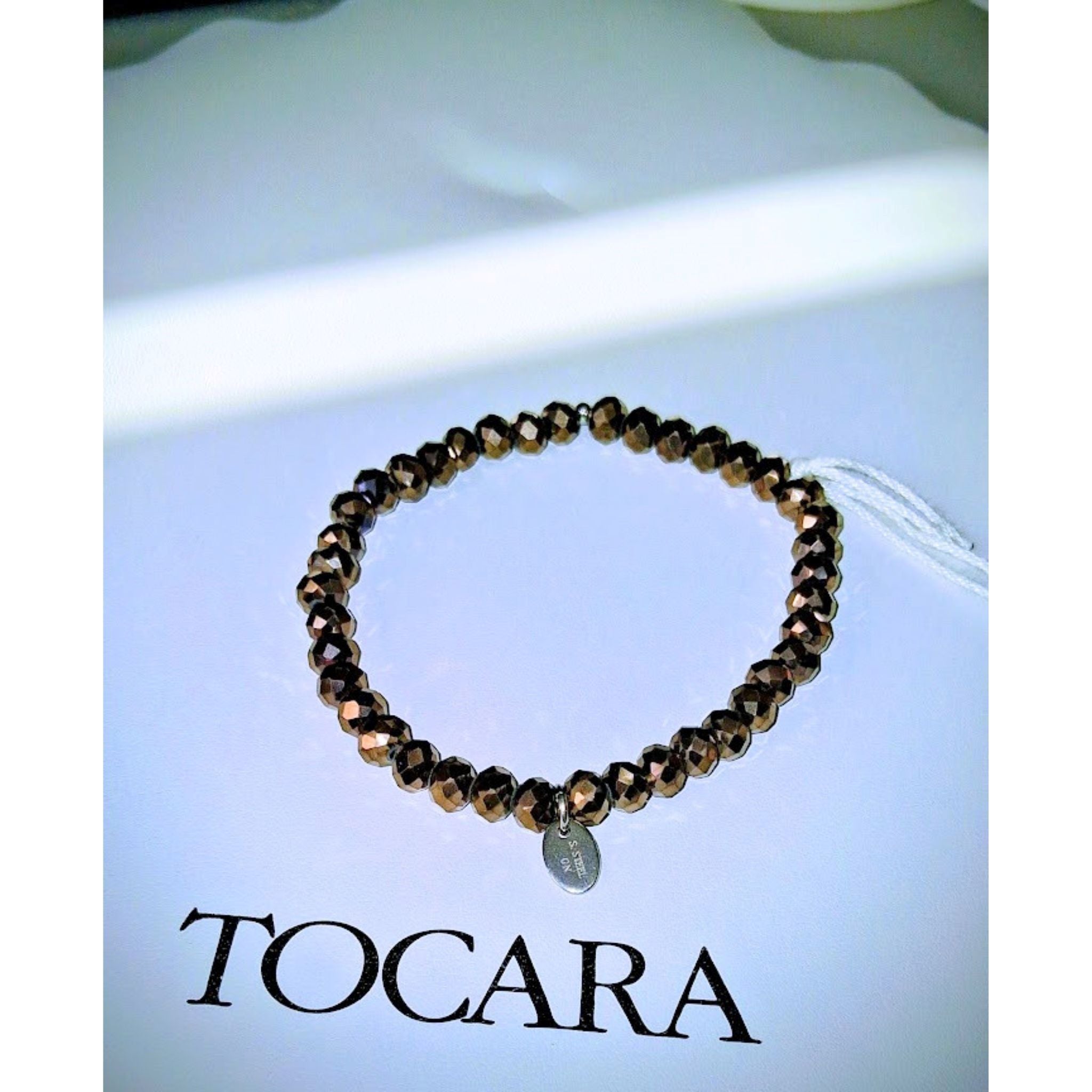 Bracelet Tocara - Cristal  Bronze Métallique Élastique - Art & Trésorts
