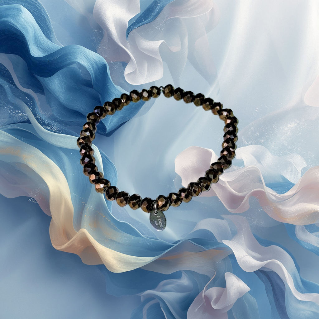 Bracelet Tocara - Cristal  Bronze Métallique Élastique - Art & Trésorts