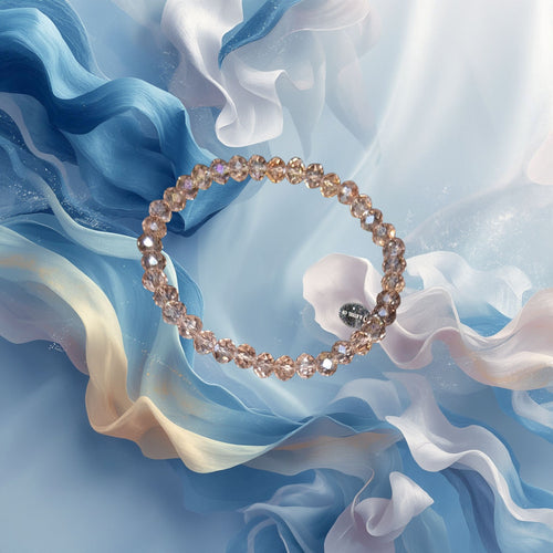Bracelet Tocara - Cristal Rose Champagne Élastique - Art & Trésorts