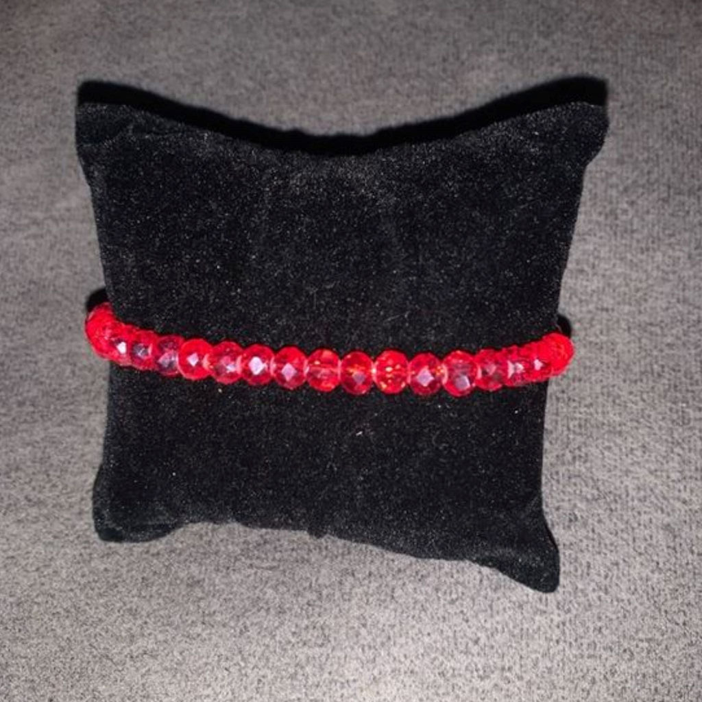 Bracelet Tocara Valentina - Cristal Rouge Élastique 7 po - Art & Trésorts