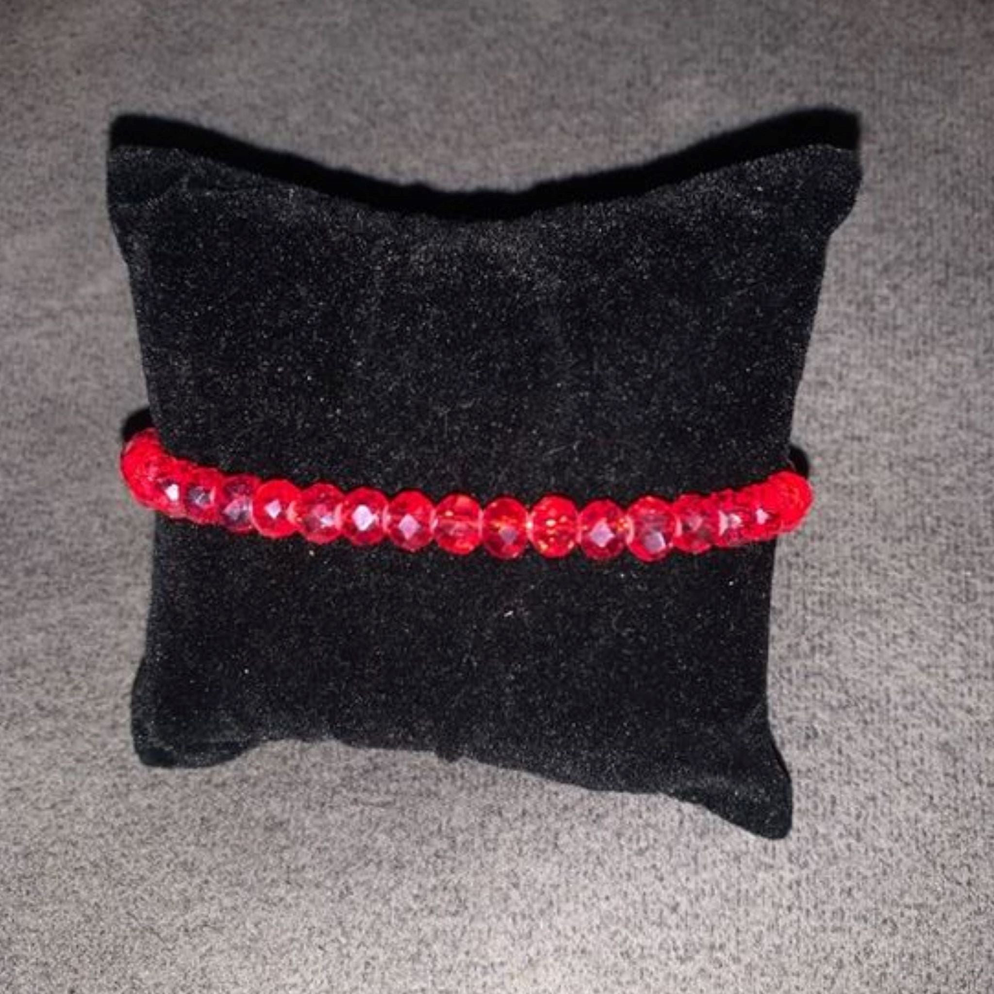Bracelet Tocara Valentina - Cristal Rouge Élastique 7 po - Art & Trésorts