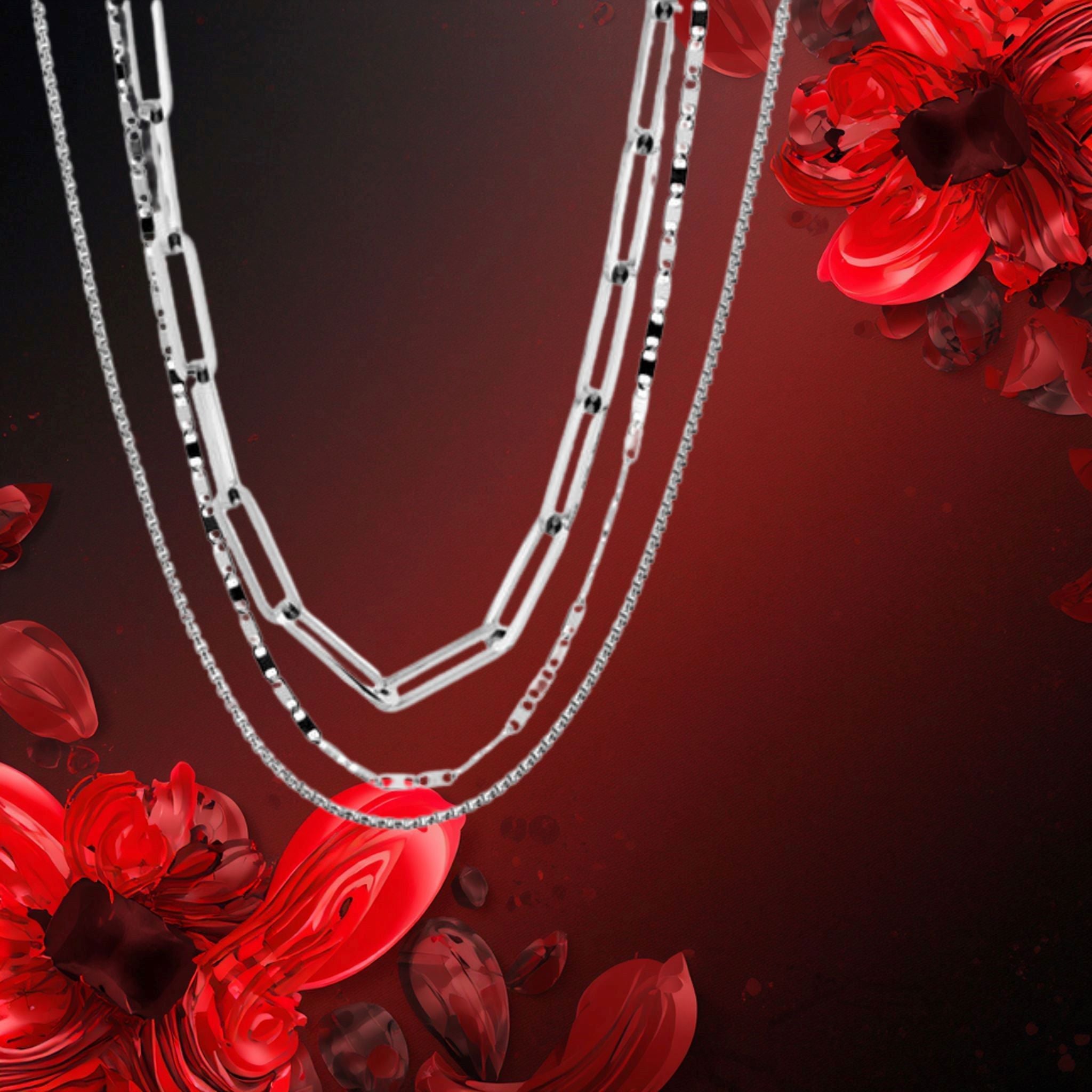 Collier Cloé Ensemble 3 Chaînes Acier Inoxydable | Tocara - Art & Trésorts