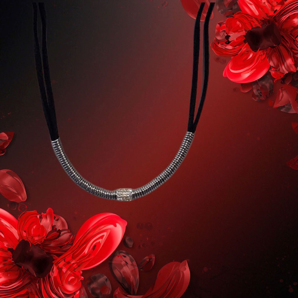 Collier Jennifer Cordon Suède Acier Inoxydable | Tocara - Art & Trésorts
