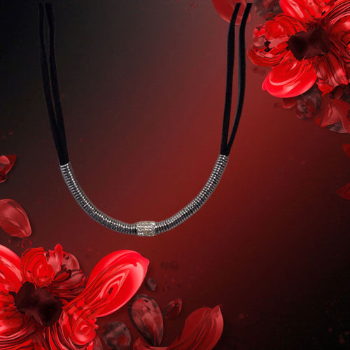 Collier Jennifer Cordon Suède Acier Inoxydable | Tocara - Art & Trésorts