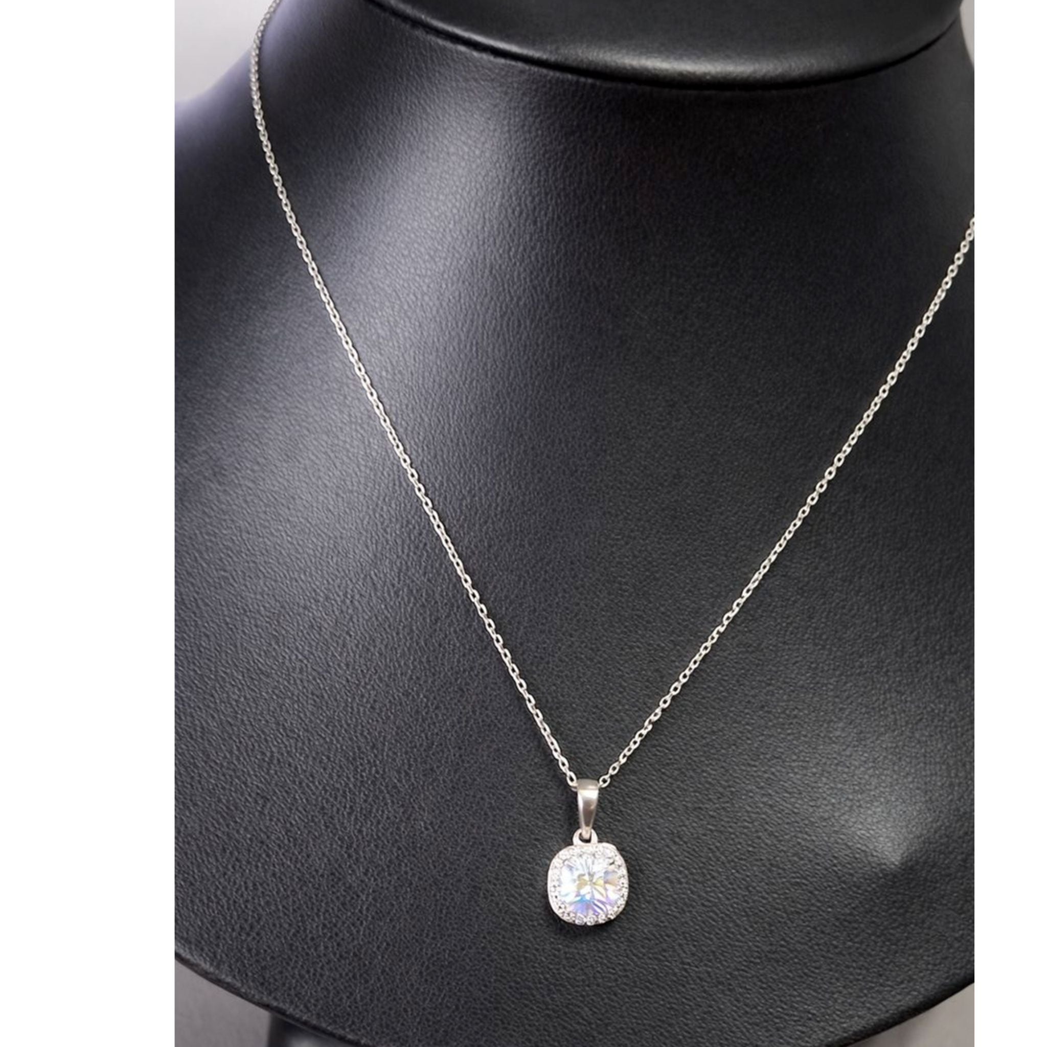 Collier Lucienne Pendentif Halo DiAmi Argent Sterling | Tocara - Art & Trésorts