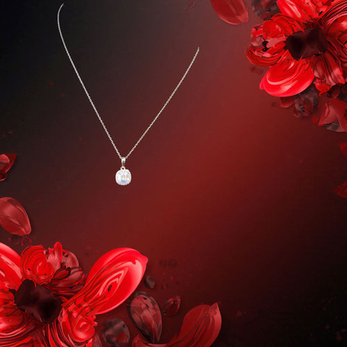 Collier Pendentif Halo Pierre Nacrée DiAmi Argent Sterling | Tocara - Art & Trésorts