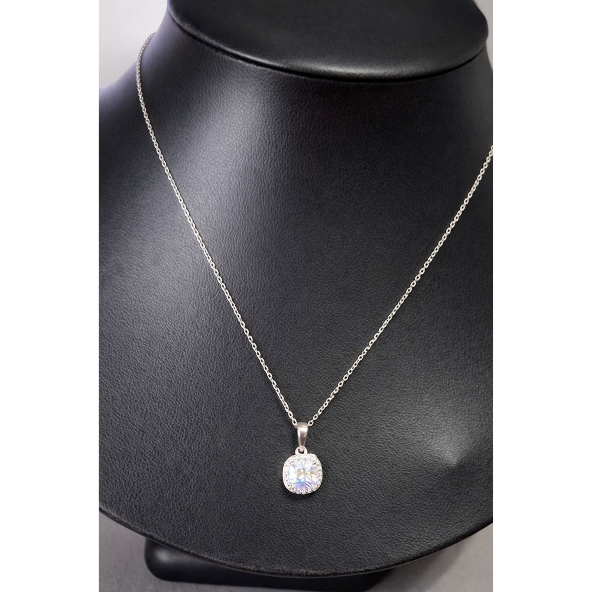 Collier Pendentif Halo Pierre Nacrée DiAmi Argent Sterling | Tocara - Art & Trésorts