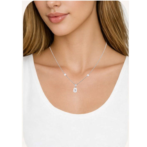 Collier Imani Pendentif Halo Rectangulaire DiAmi | Tocara - Art & Trésorts