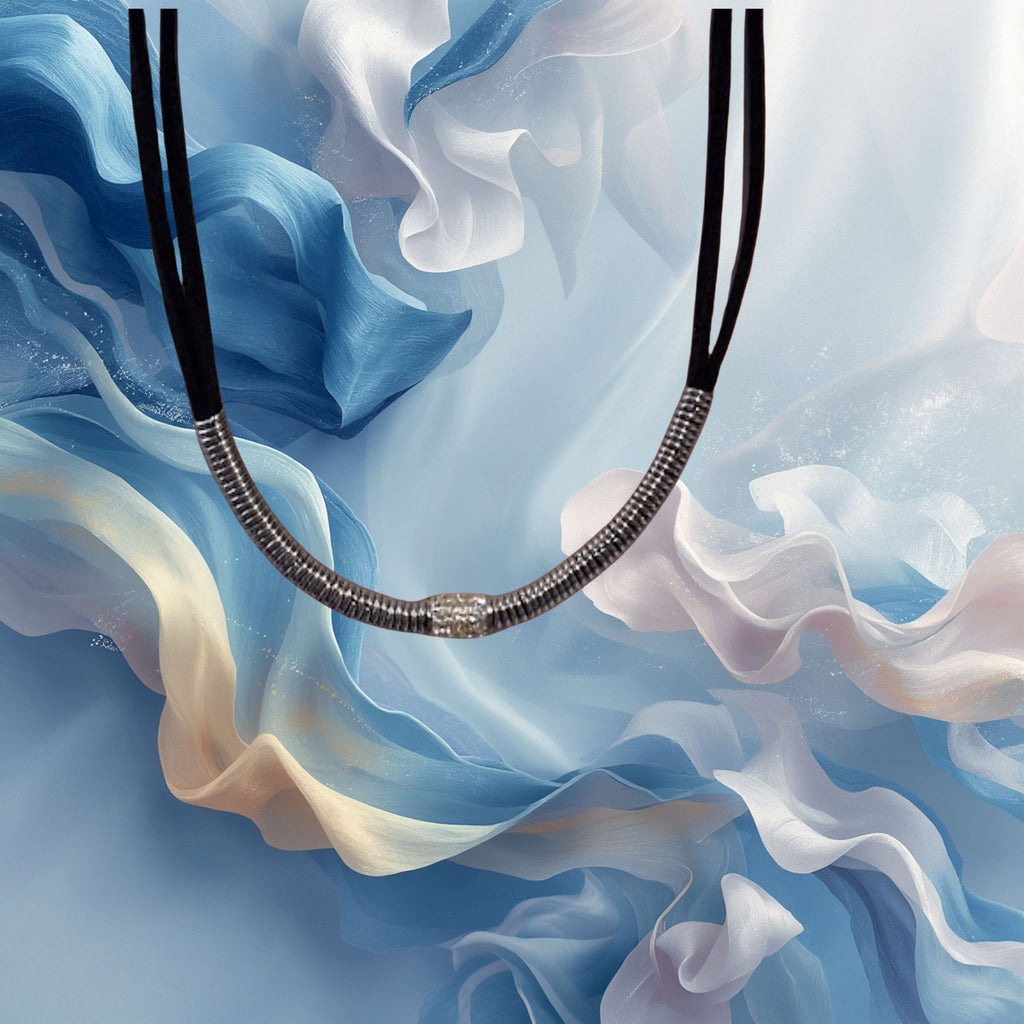 Collier Jennifer Cordon Suède Acier Inoxydable | Tocara - Art & Trésorts