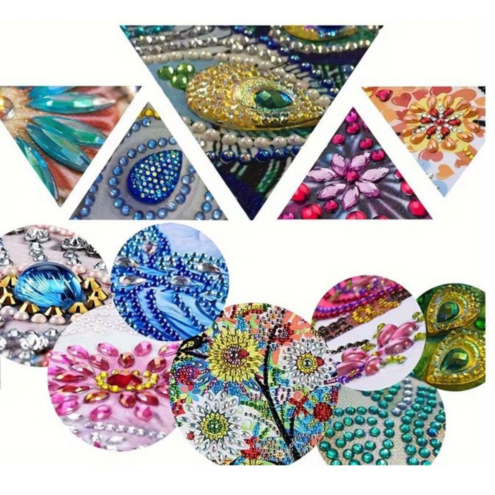 diamants cristal de formes différentes pour kit diamond painting