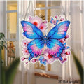 Diamond Painting 2D Papillon Bleu Fleurs 15x15 - Art & Trésorts
