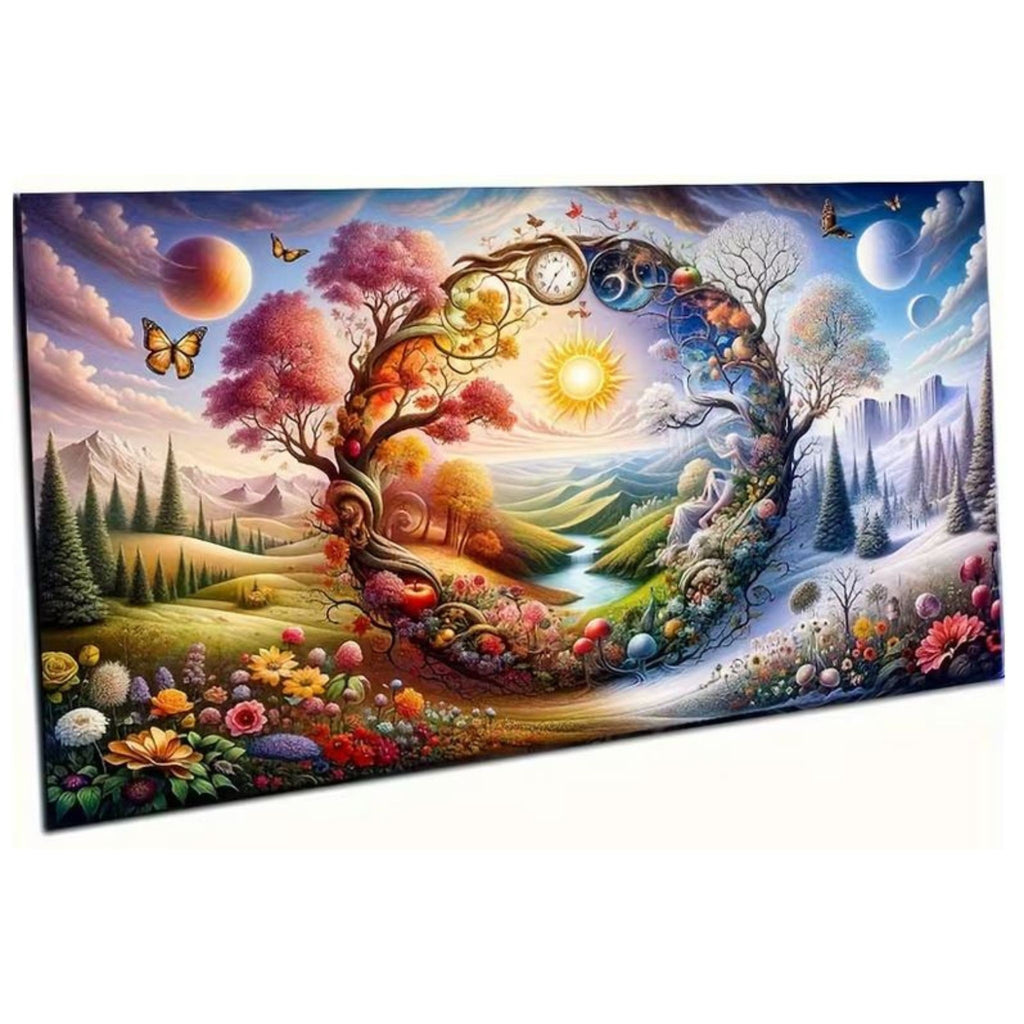 Diamond Painting Arbre des Saisons Cosmique 80x40 - Art & Trésorts