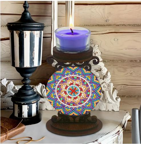  Chandelier mandala en bois 10 par 15 CM - Diamond painting