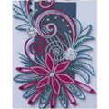 Kit Diamond Painting floral rose fuchsia 30 par 40cm. Diamants variés
