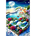 Diamond Painting Jardin Cœurs Cristallins 40x50 - Art & Trésorts