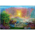 Kit complet diamond painting jardin féerique escalier 30 par 40cm. Diamants ronds