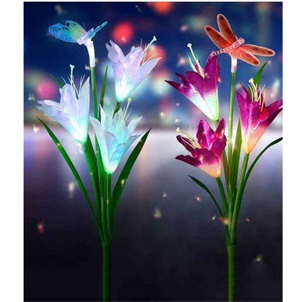 Kit diamond painting lys cristallins libellules 30 par 40cm. Diamants ronds