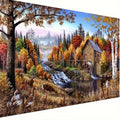 Diamond Painting Moulin Automne 40x70 - Art & Trésorts