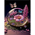 Kit Diamond Painting sphère cristal papillons 30 par 40cm. Diamants ronds
