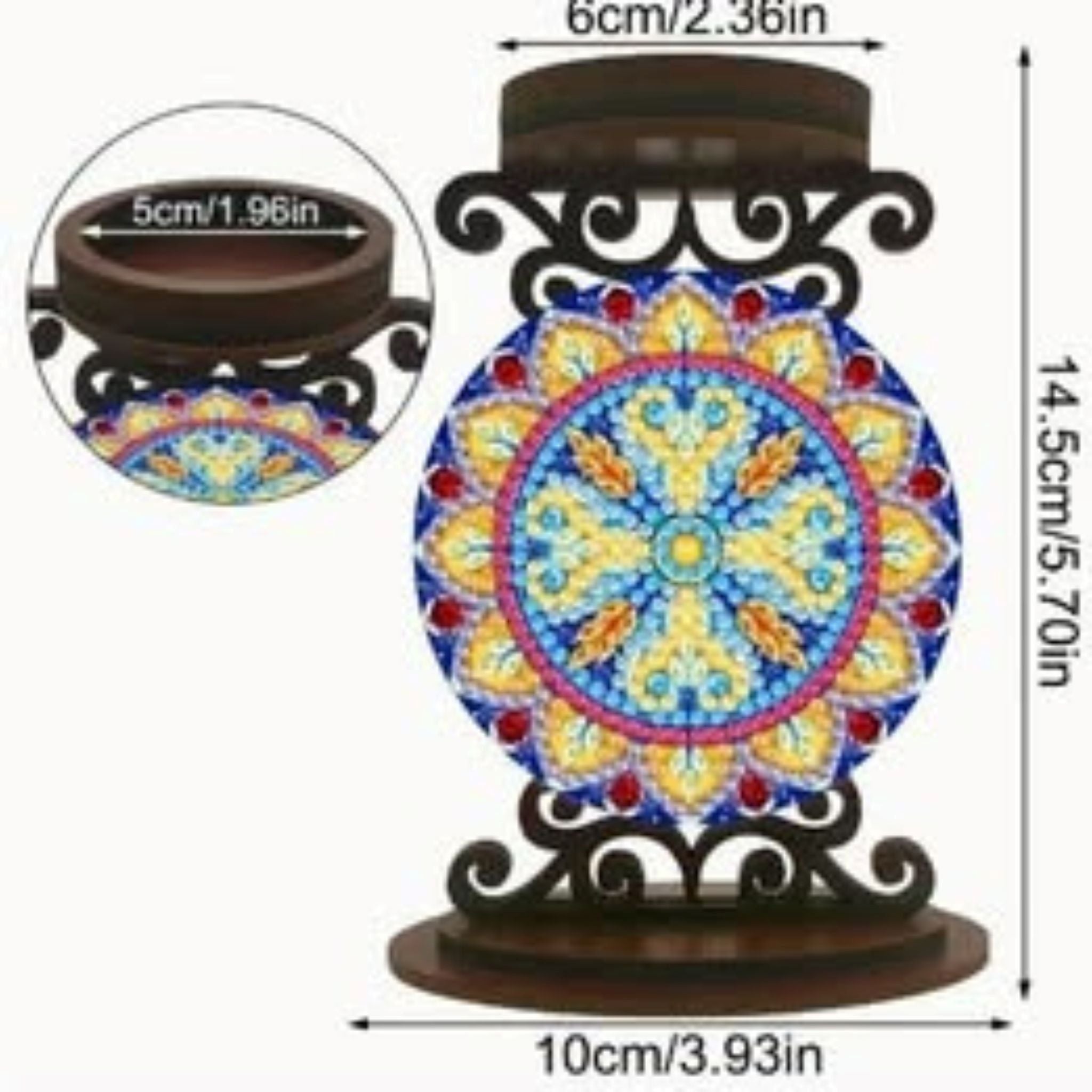 Grandeur Diamond painting chandelier mandala multicolore 10x14,5cm.
