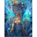 Diamond Painting Fée Bleue Cœur Lumineux 40x50 - Art & Trésorts