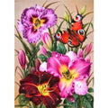 Kit complet diamond painting iris papillon 30 par 40cm. Diamants ronds