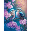 Kit complet diamond painting oiseaux turquoise 30 par 40cm. Diamants ronds