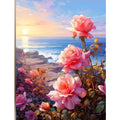 Diamond Painting Roses Bord de Mer 30x40 - Art & Trésorts