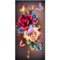 De magnifiques roses multicolores éclatantes Diamond painting  30 par 55 | Diamants Ronds - Art & Trésorts