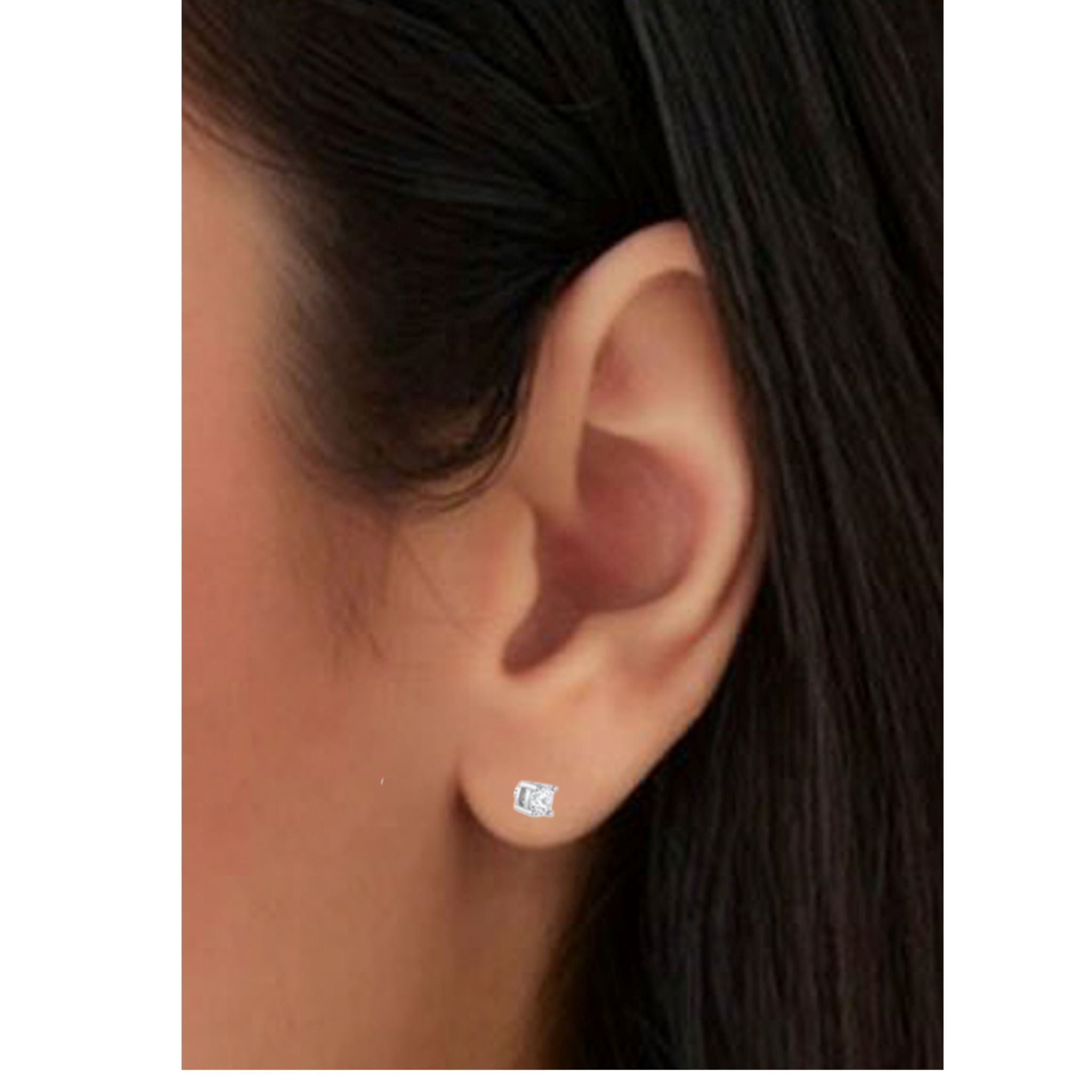 Boucles d'oreilles à tiges Monica 2 en 1 Tocara, pierres DiAmi scintillantes, argent sterling. Élégantes et polyvalentes. 